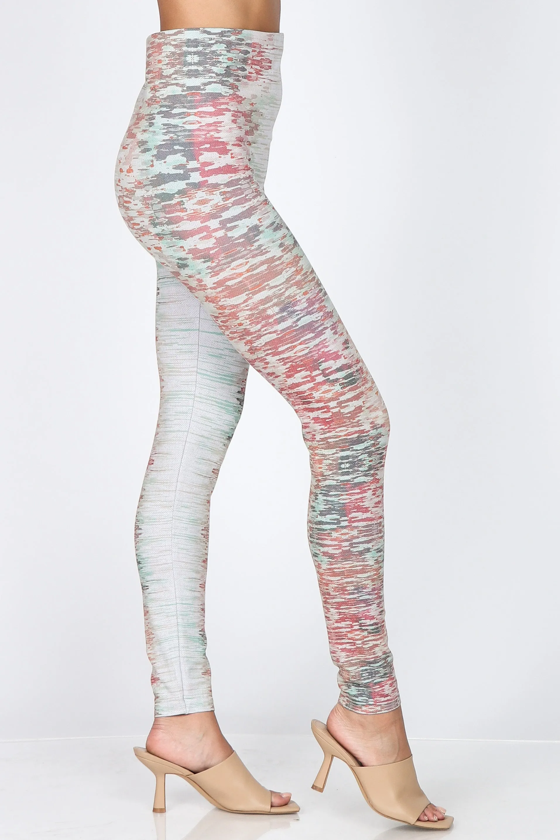 Abstract Kinetic Stripe Leggings