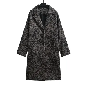 Azuri Leopard Boucle Coat