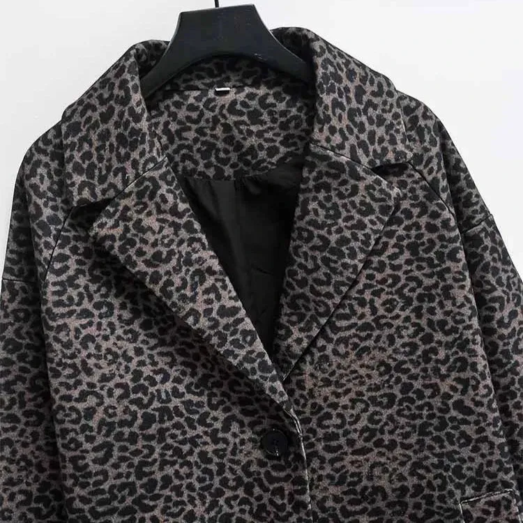 Azuri Leopard Boucle Coat