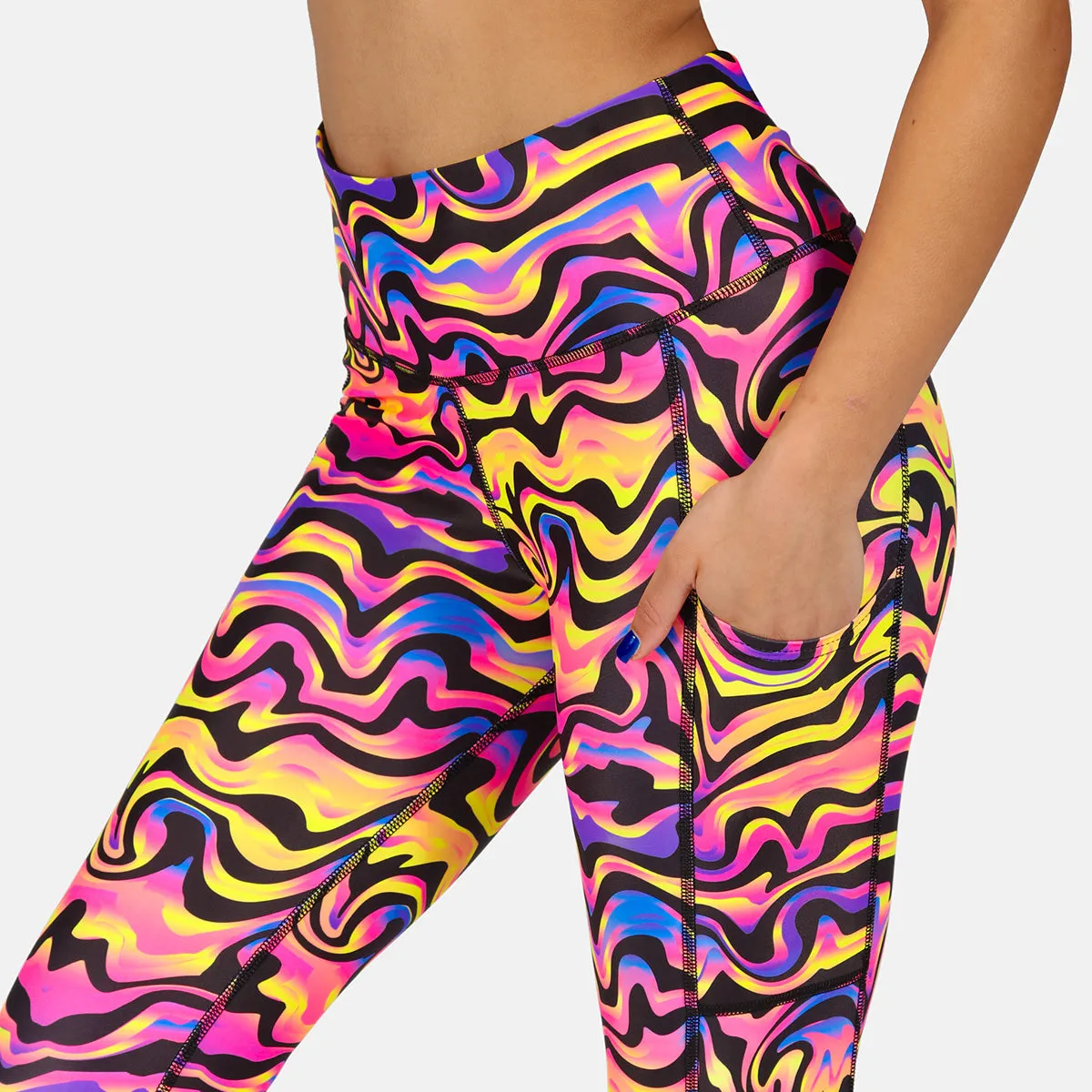 Coral Waves Leggings