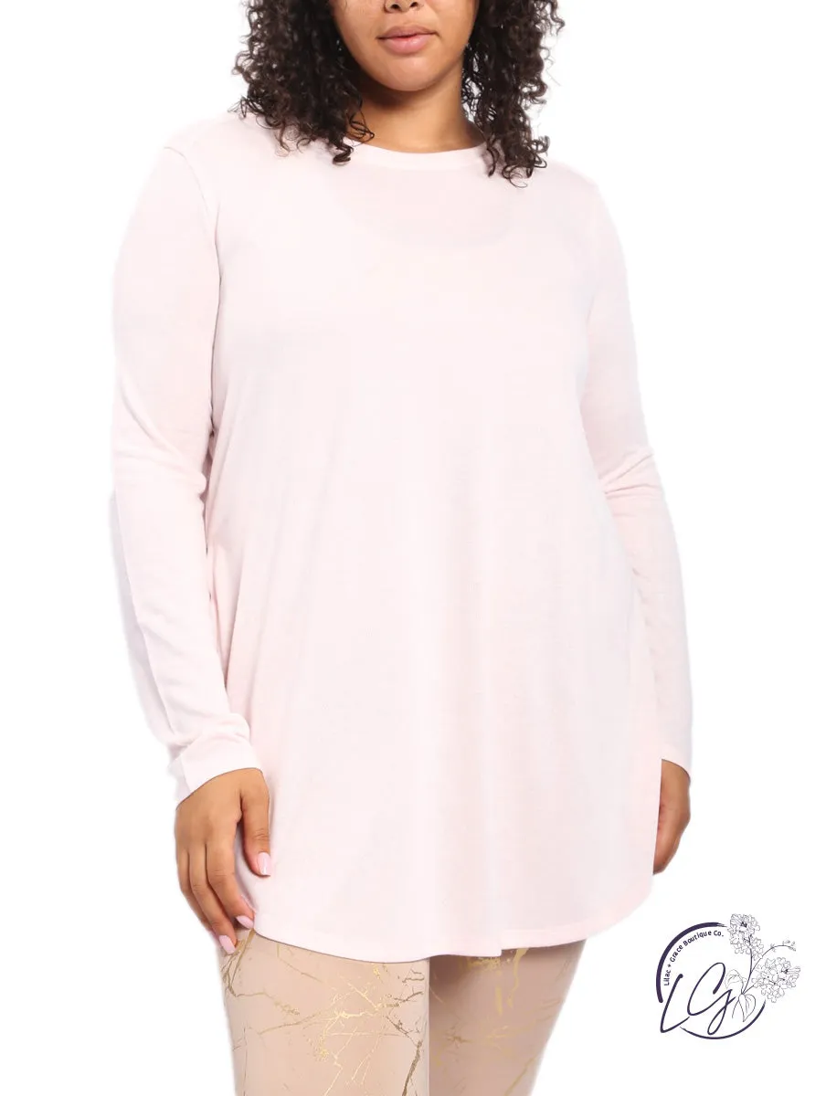 Curvy Different Times Long Sleeve with Side Slits