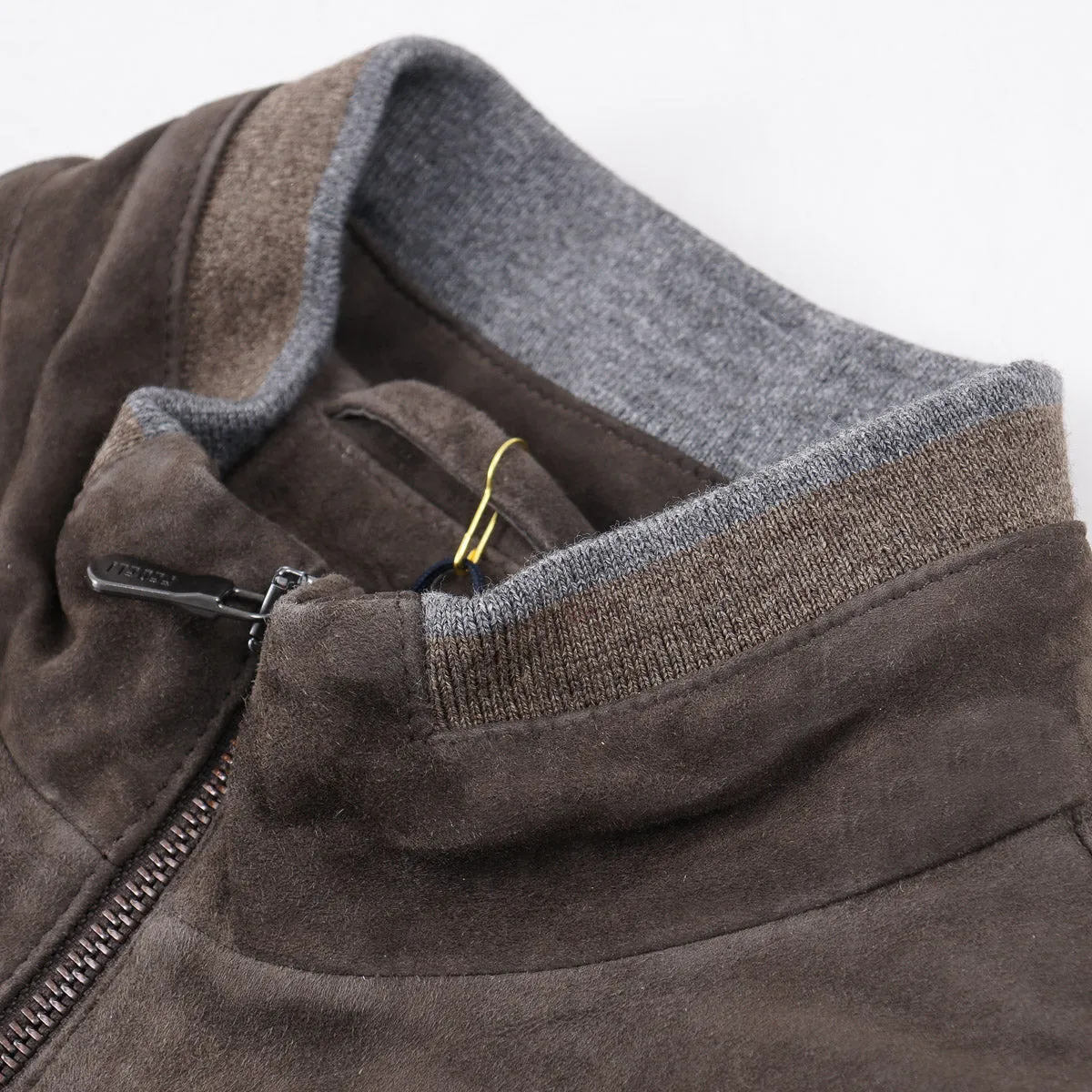 Fedeli Down-Filled Suede Jacket