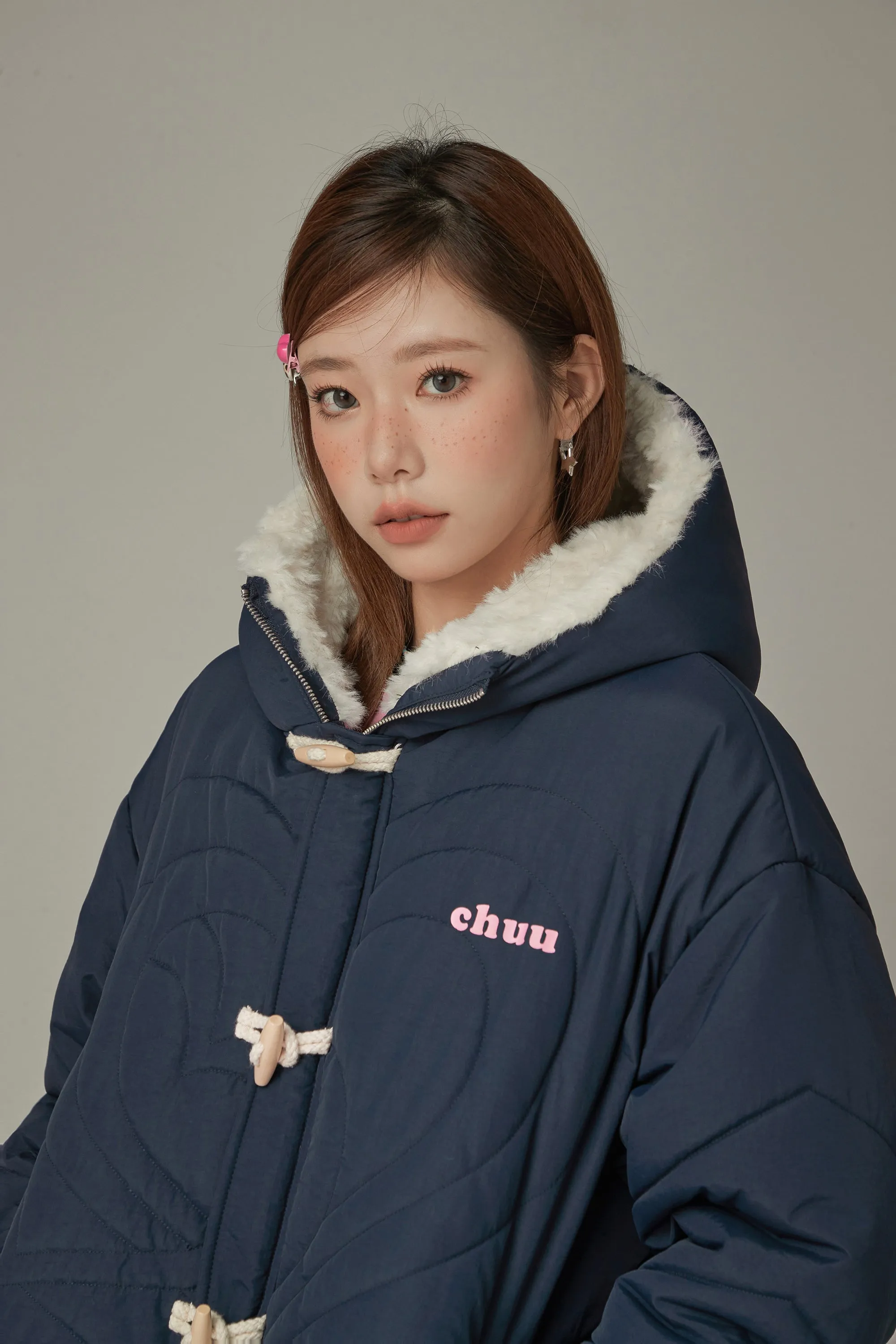 Fleece Collar Quilted Jacket