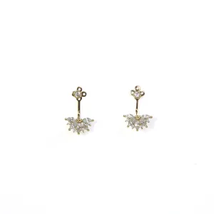 Flower Ear-Jacket Studs