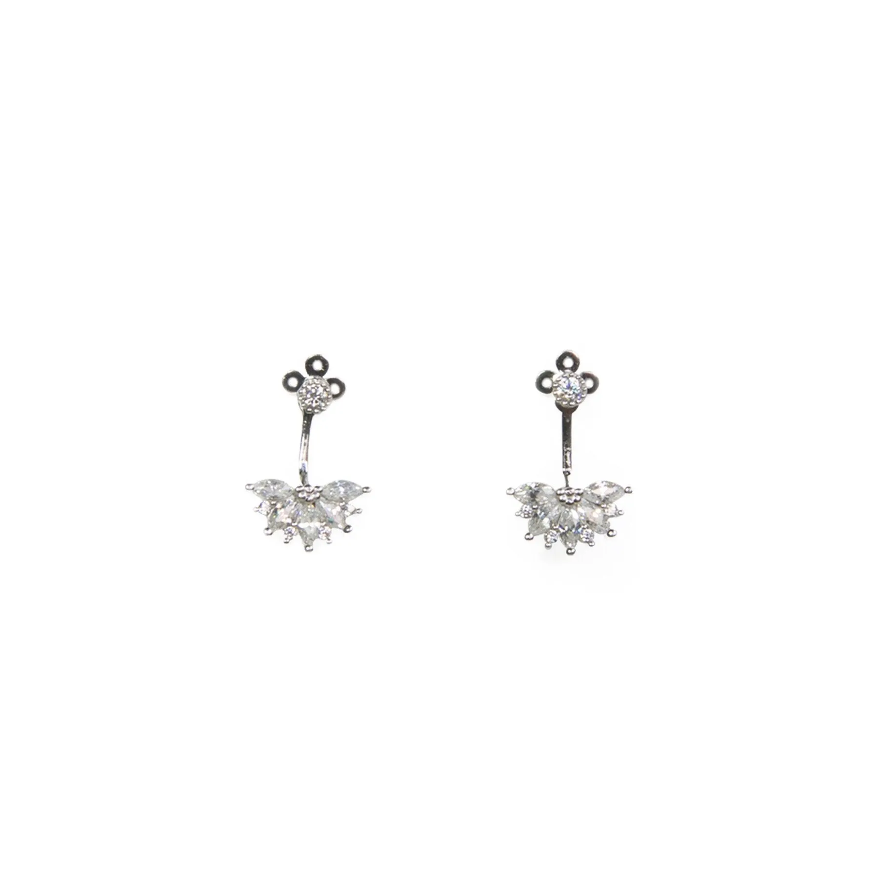 Flower Ear-Jacket Studs