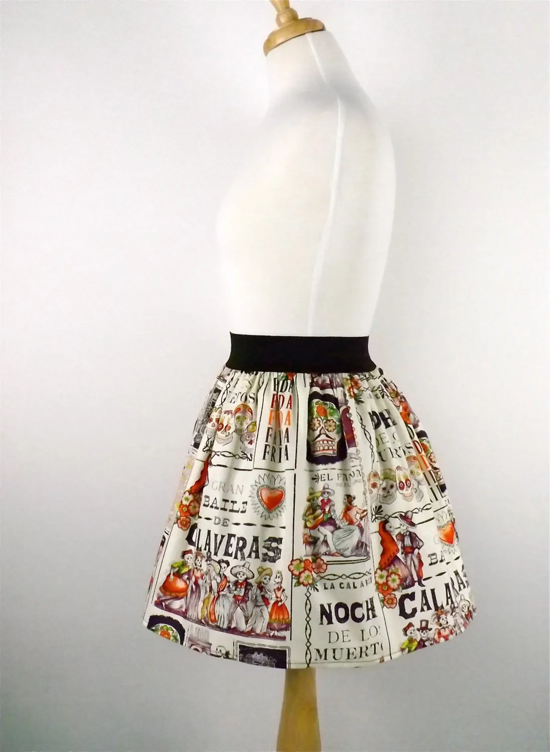 Frida "Noche De Baile"Pleated Skirt #S-AP922