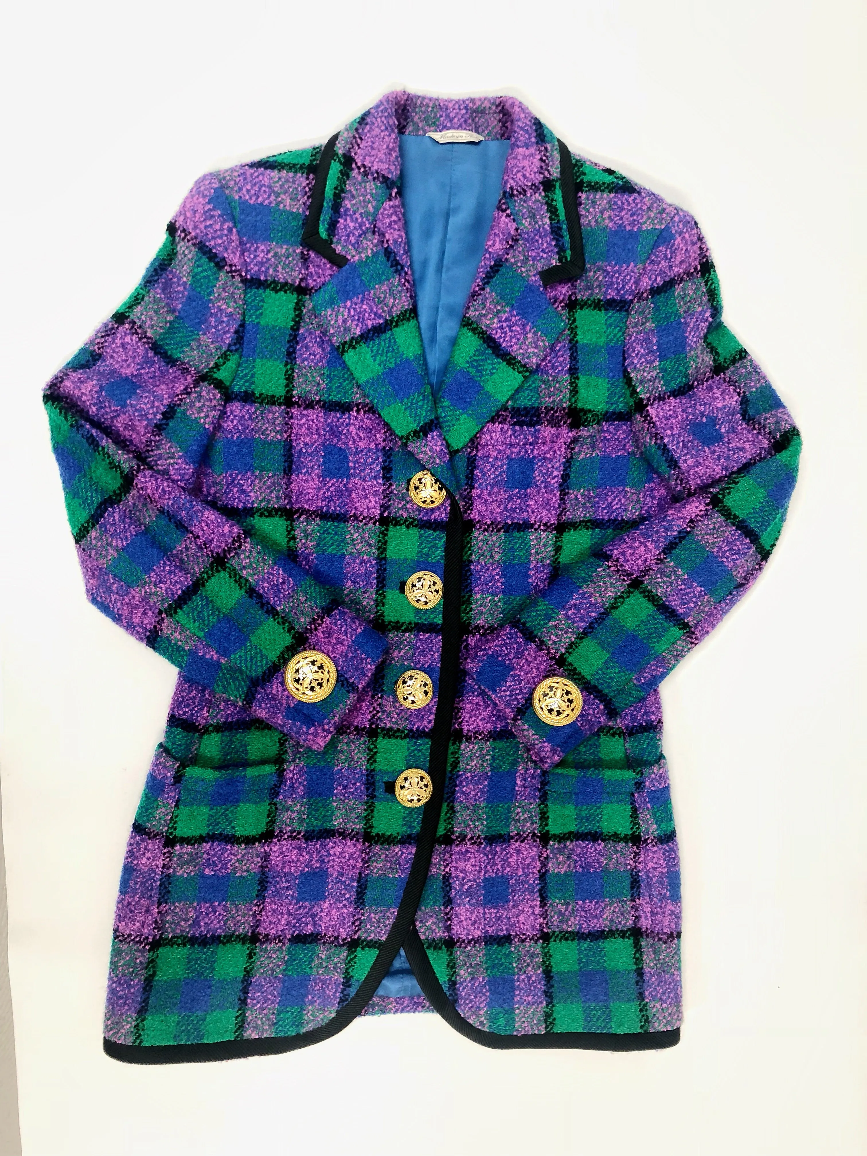 Gianni Versace Purple and Green Blazer