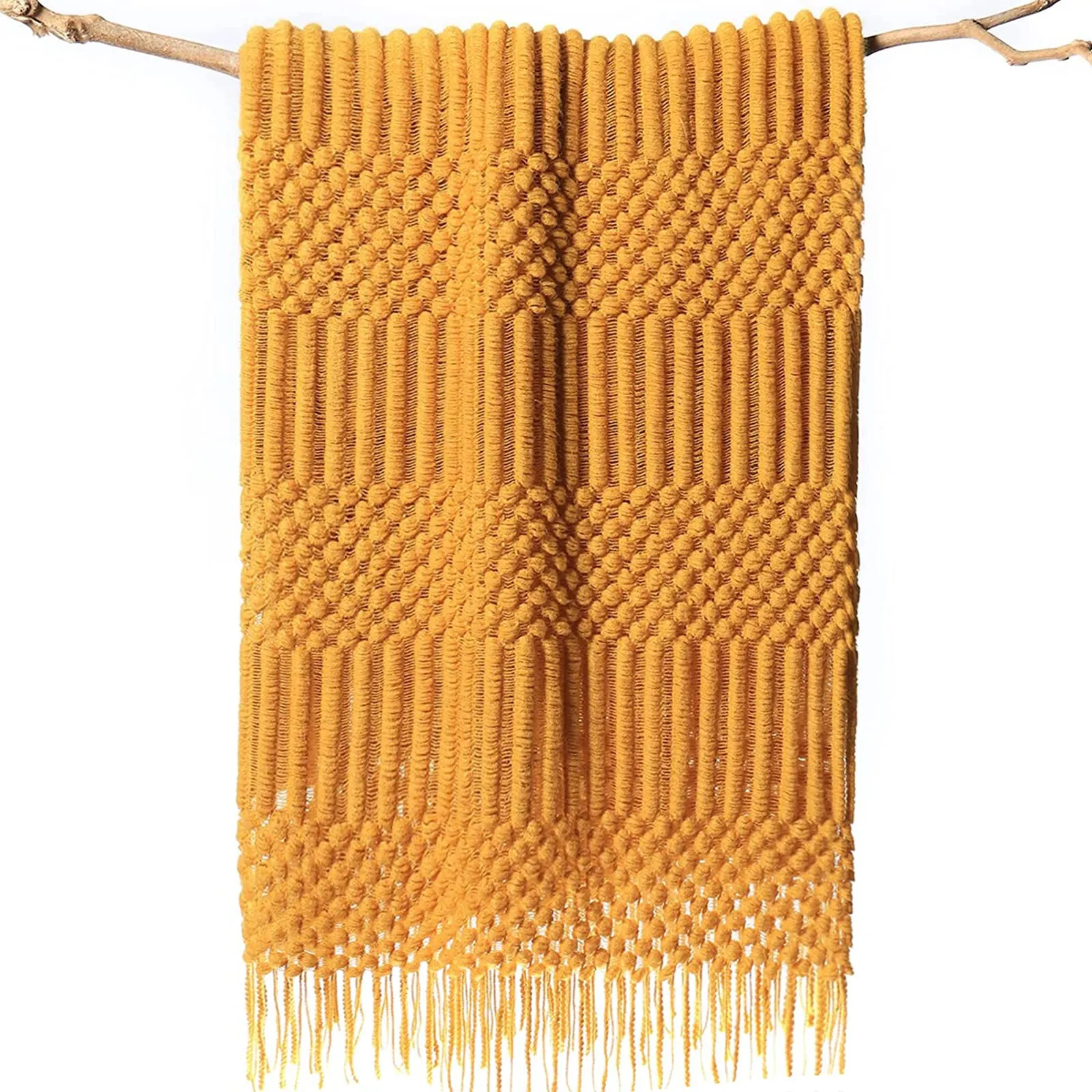 Knitted Lightweight Tassels Throw