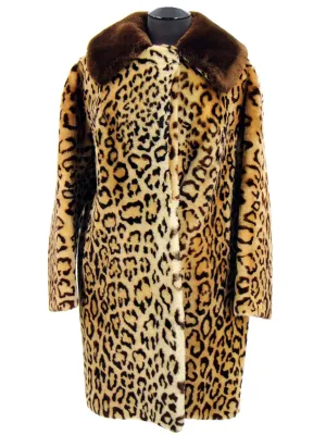 Leopard Faux Fur 1960s Vintage Coat