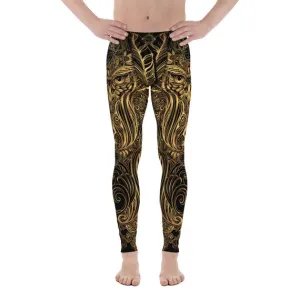 Men's Art Deco Steam Punk Owl Design Leggings