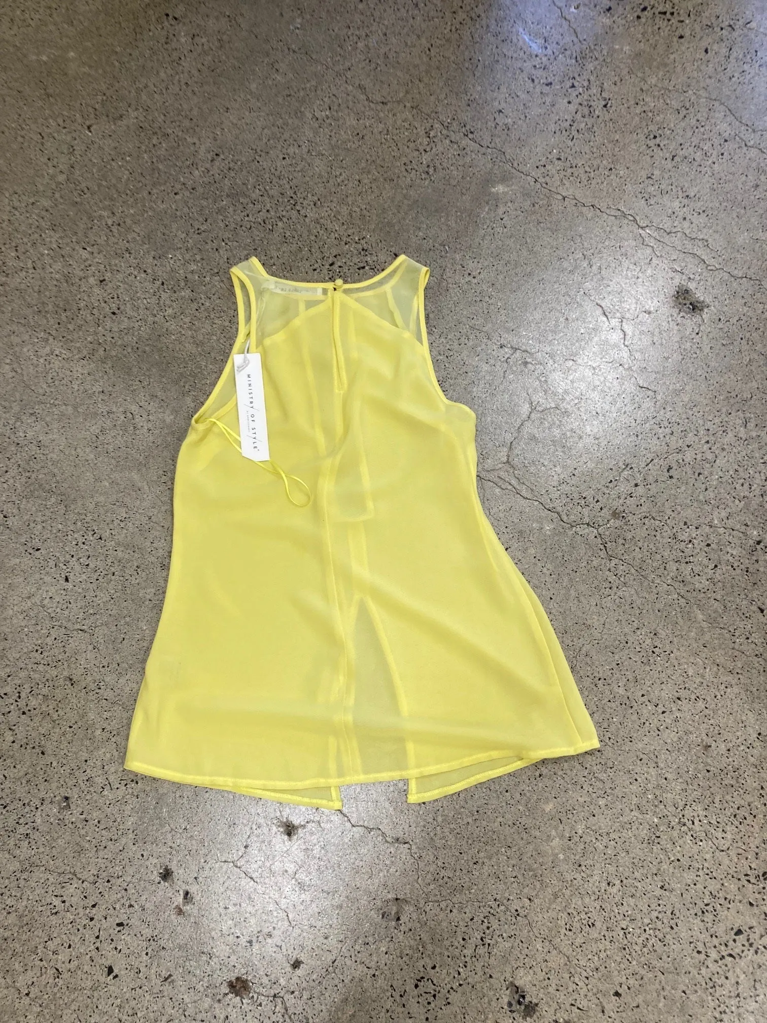 MINISTRY OF STYLE Womens Angular Tank - Lemon