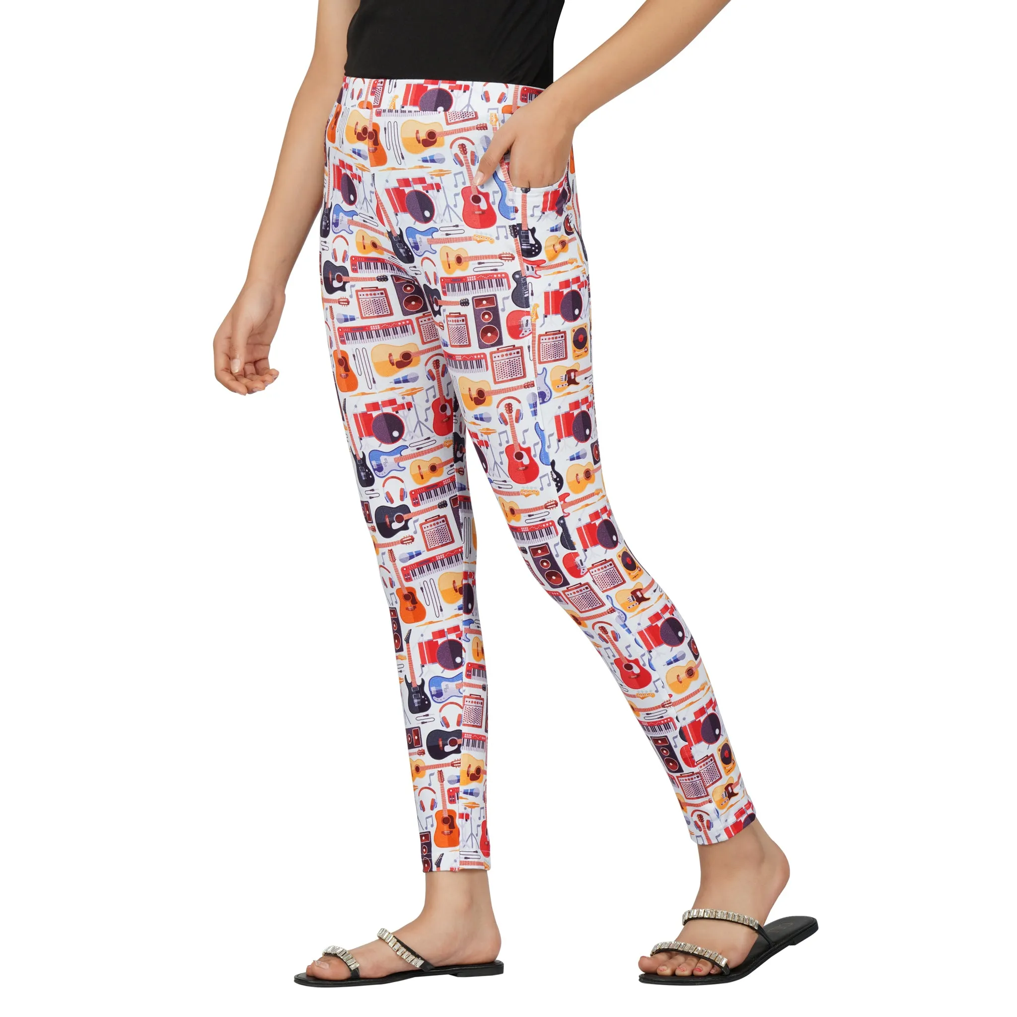 Musical Instruments Kids Leggings with Pockets [FINAL SALE]