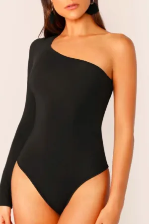 One Shoulder Full Sleeve Bodysuit