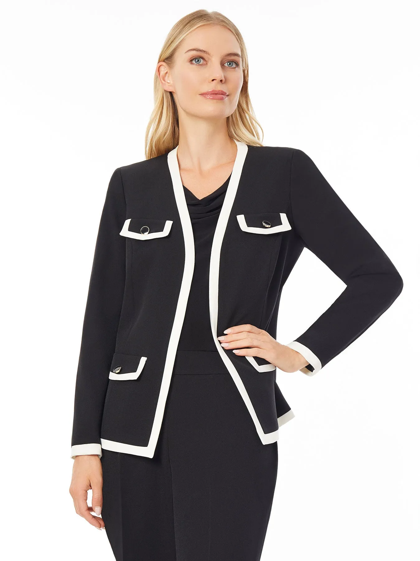 Plus Everly Jacket, Iconic Stretch Crepe