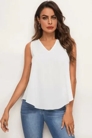 Reasons White Sleeveless Top