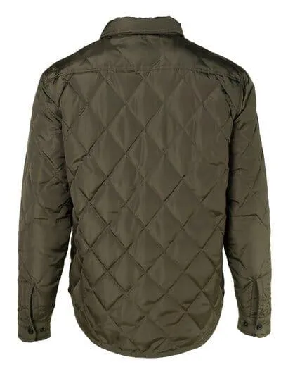 Schott NYC - Down-filled Quilted Shirt Jacket - Olive