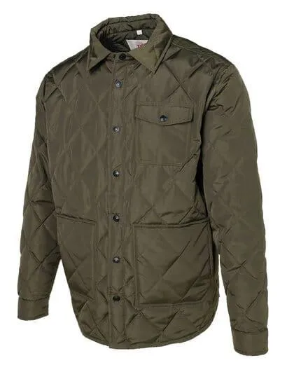 Schott NYC - Down-filled Quilted Shirt Jacket - Olive