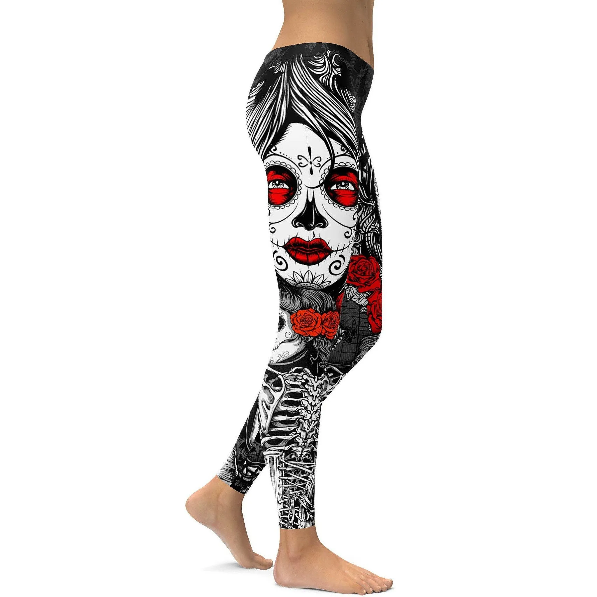 Skeleton Sugar Skull Leggings