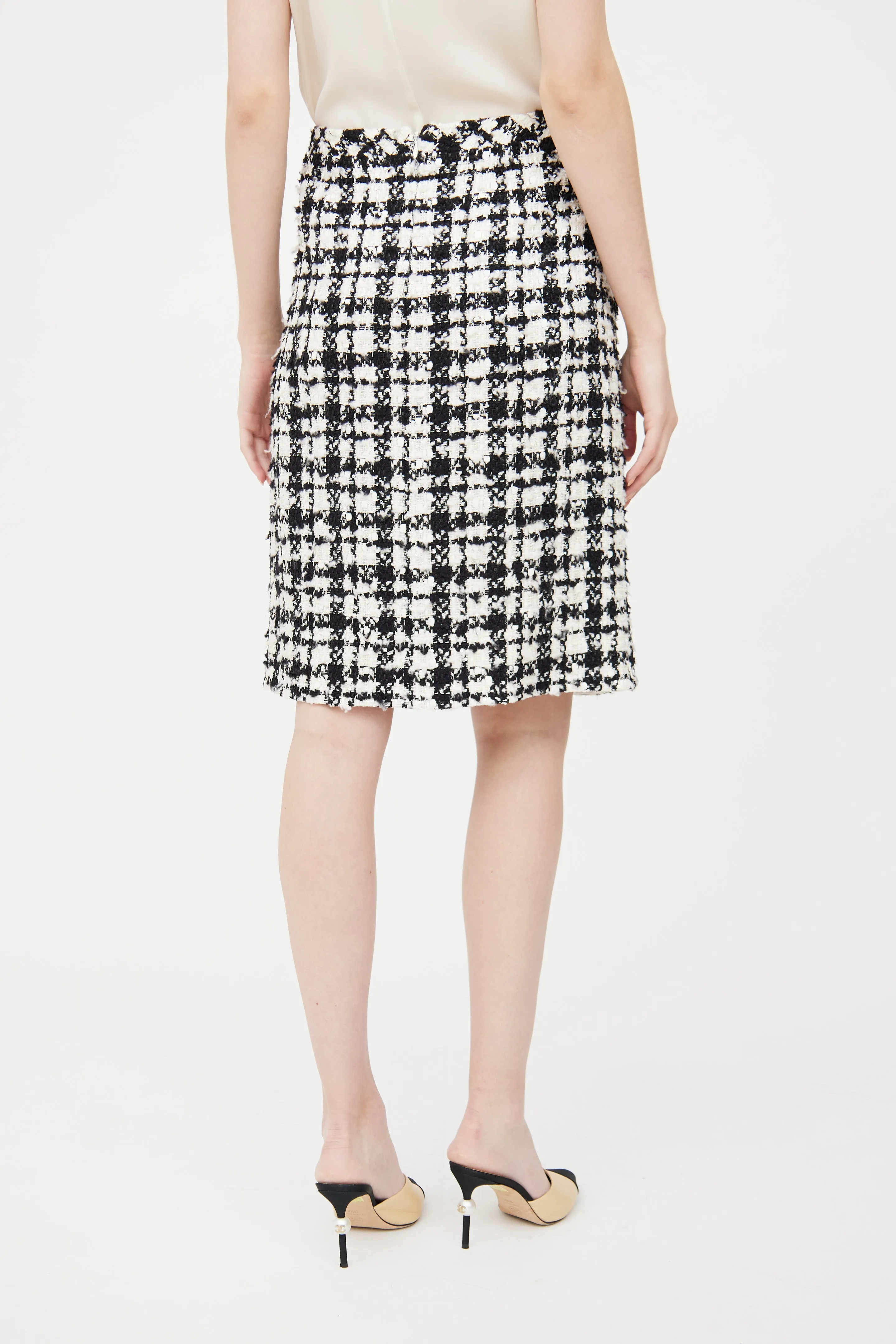 Spring 2005  Black & White Houndstooth Pencil Skirt