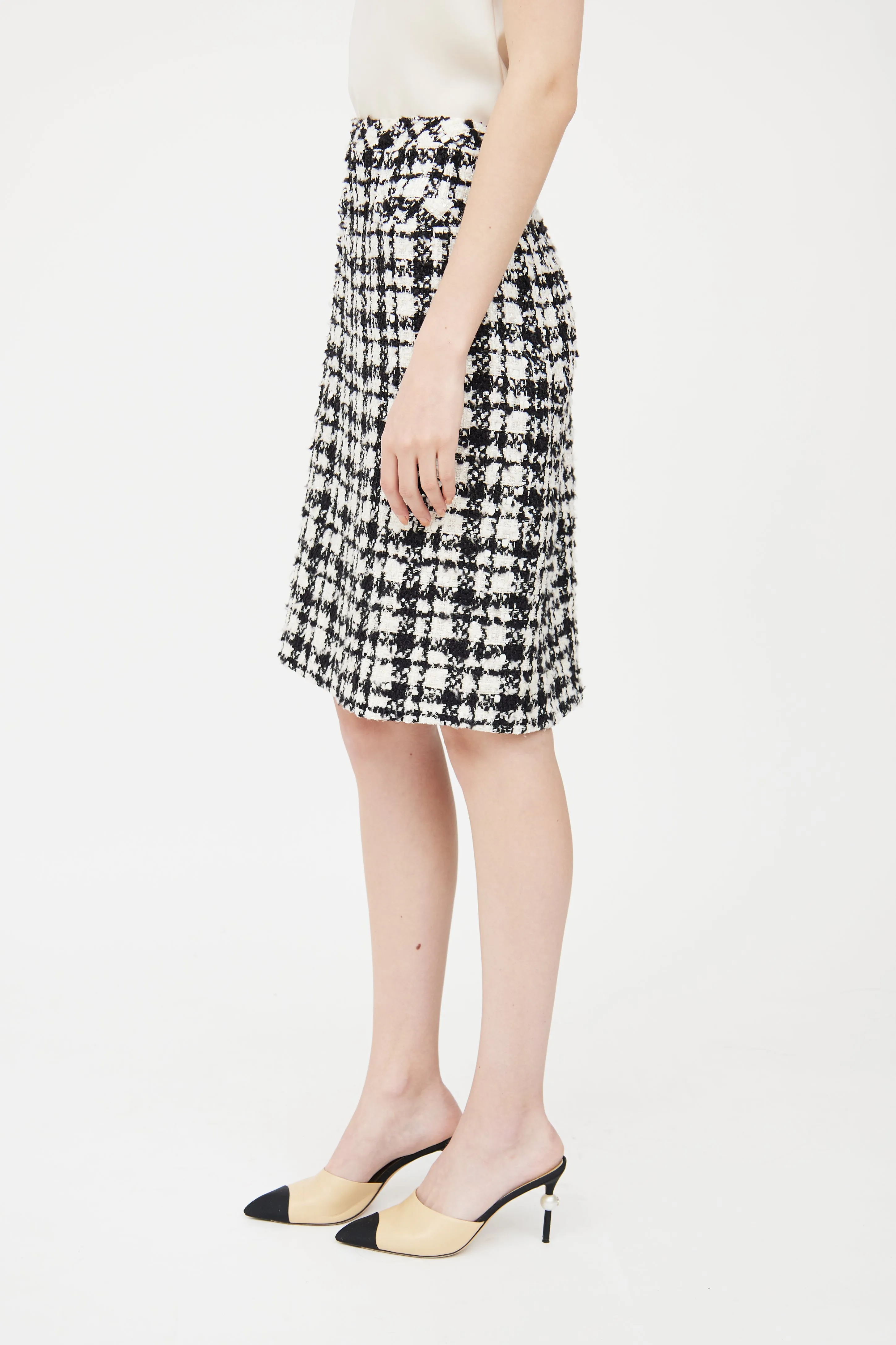 Spring 2005  Black & White Houndstooth Pencil Skirt