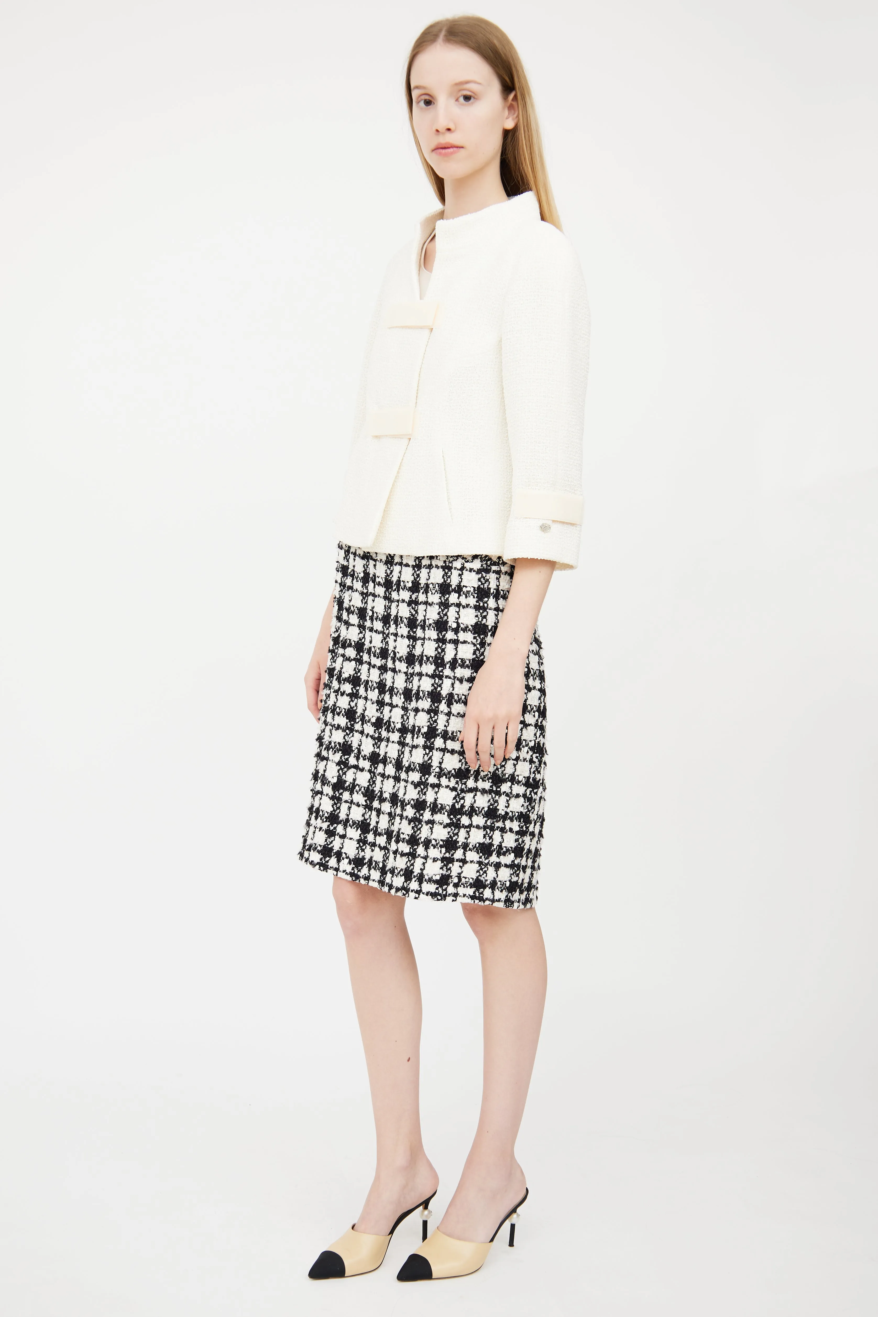 Spring 2005  Black & White Houndstooth Pencil Skirt