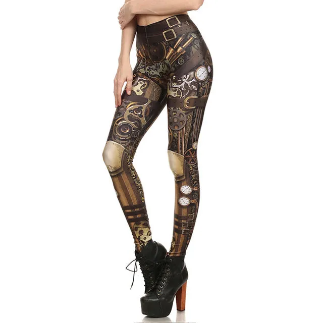 Steam Punk & Barbarian Skull Leggings