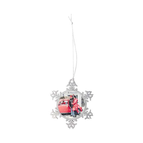 SUBLIMATION PEWTER SNOWFLAKE ORNAMENT - 3"