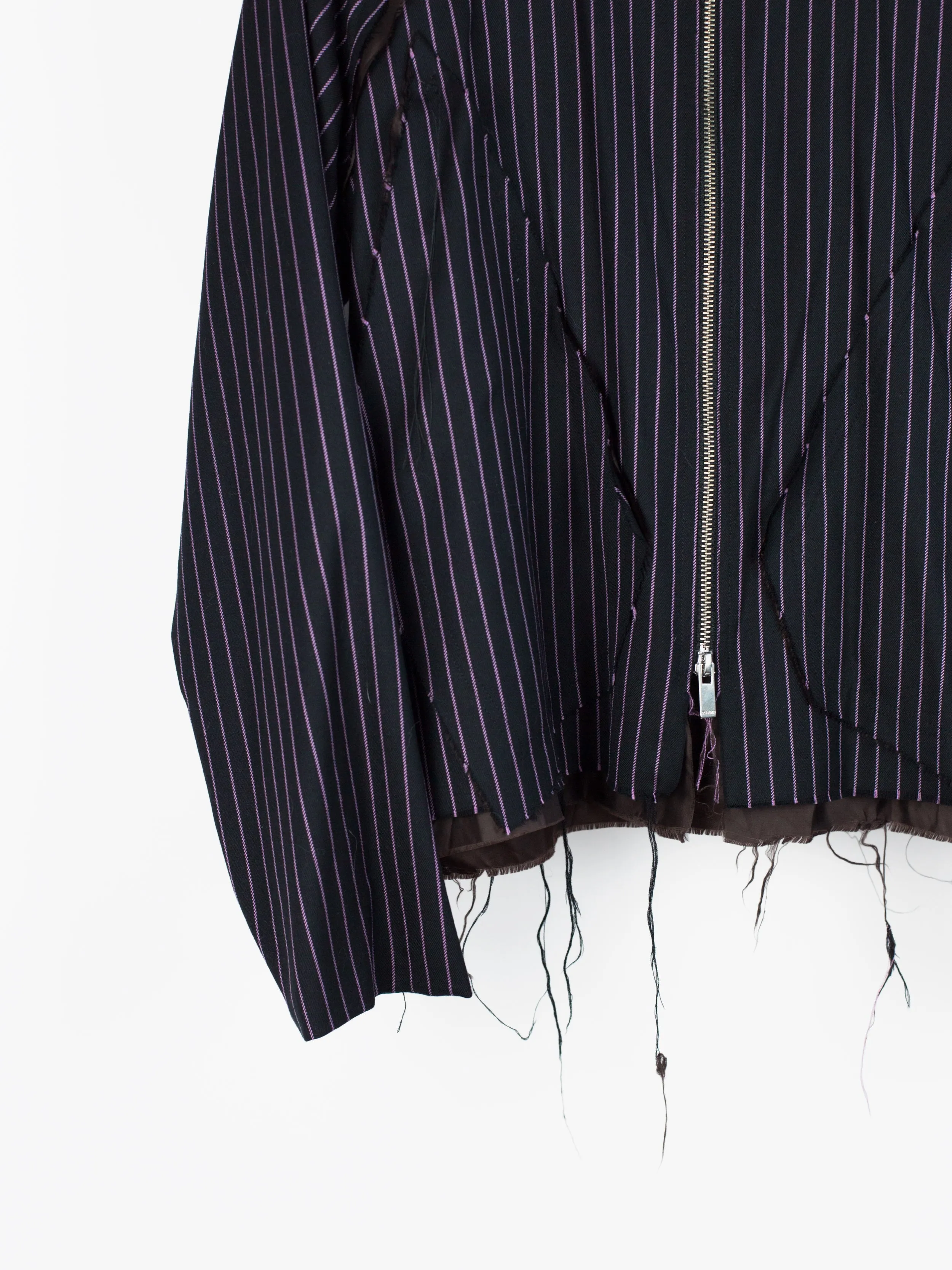 Sulvam AW18 Stripe Gabardine Swing Jacket