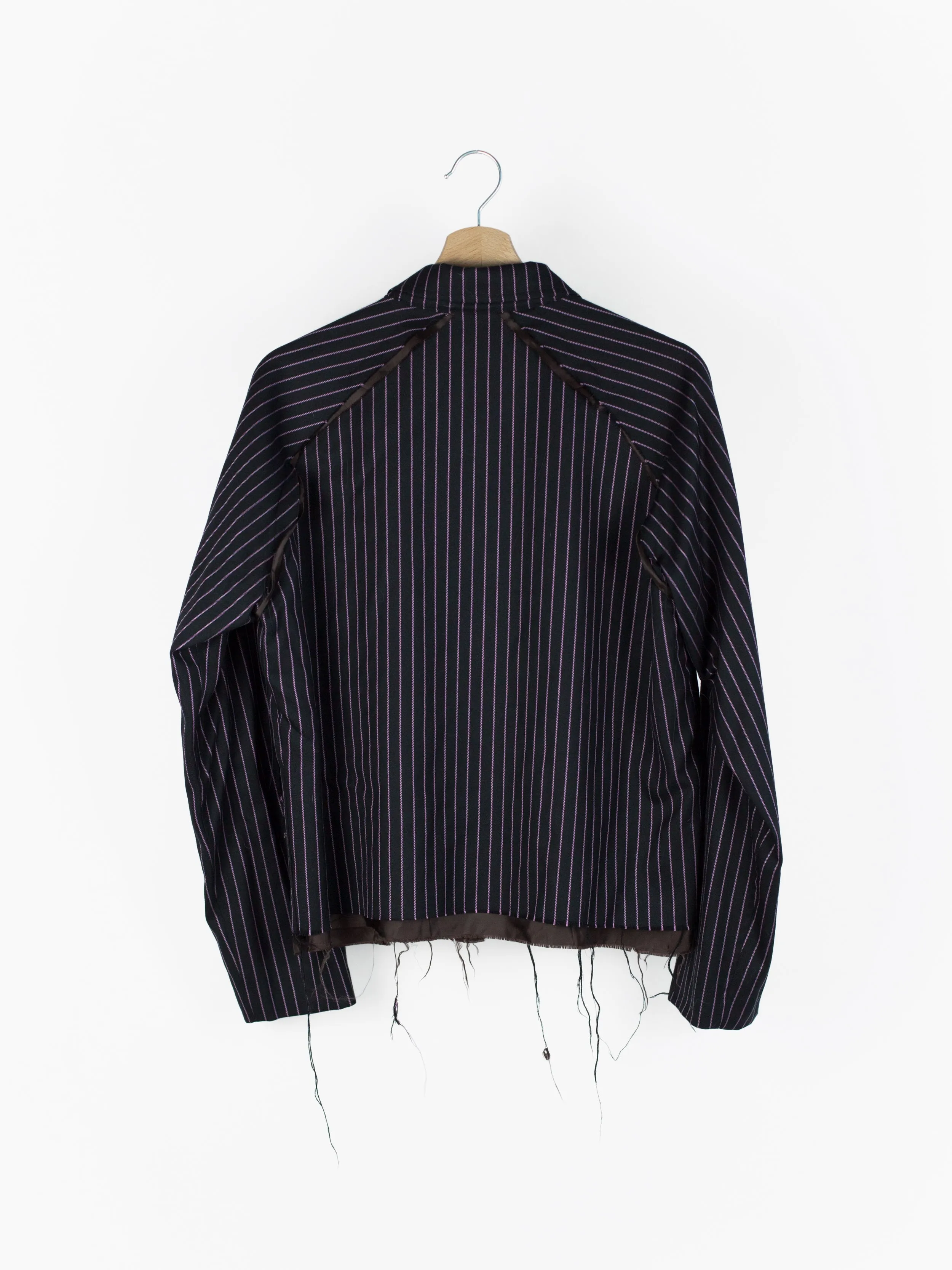 Sulvam AW18 Stripe Gabardine Swing Jacket