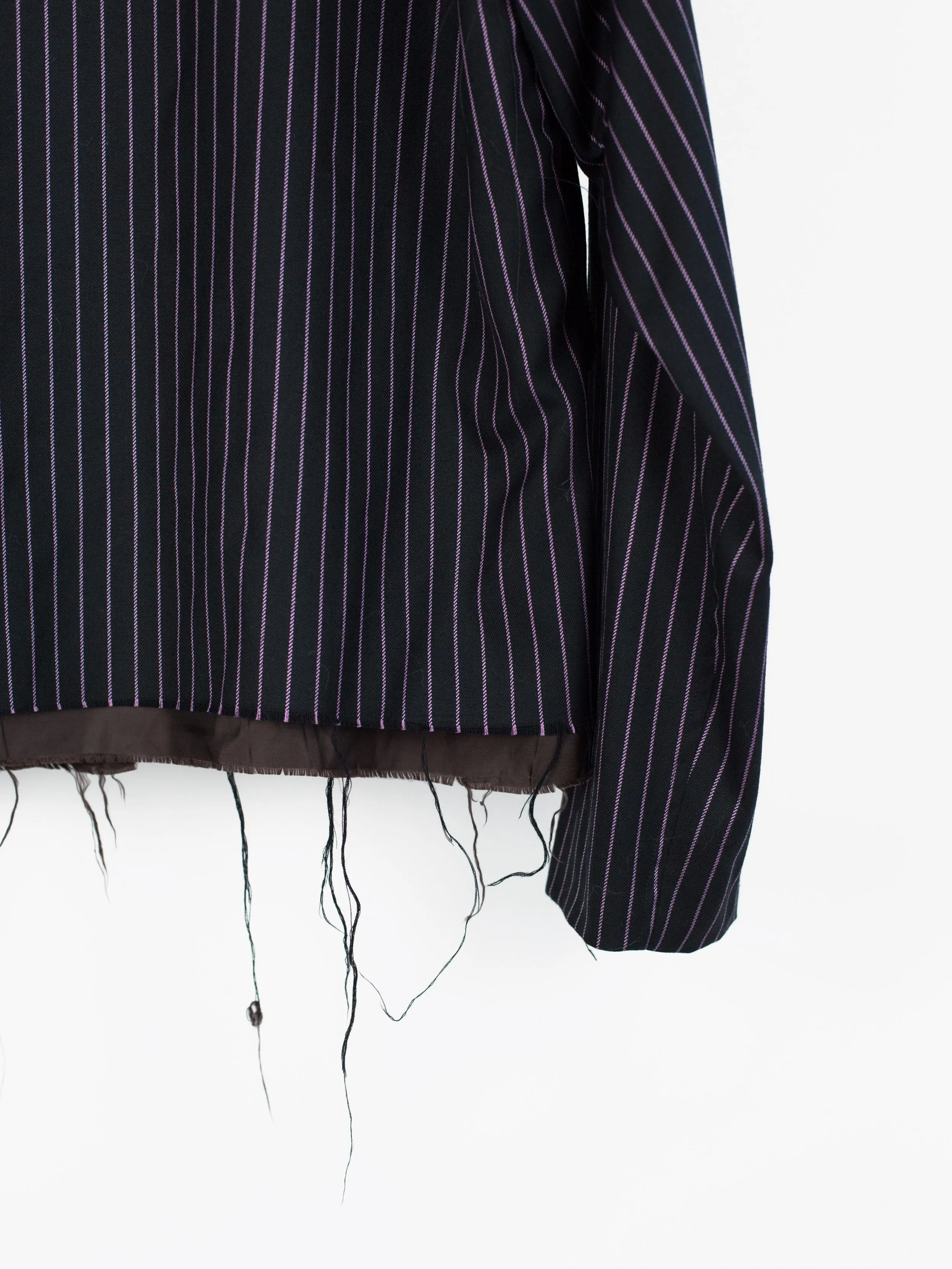 Sulvam AW18 Stripe Gabardine Swing Jacket