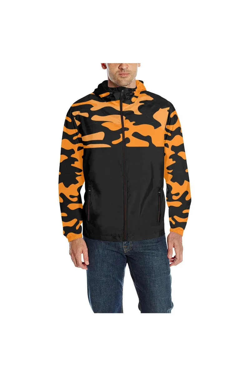 tumeric black camo sleeves All Over Print Quilted Windbreaker for Men (Model H35)