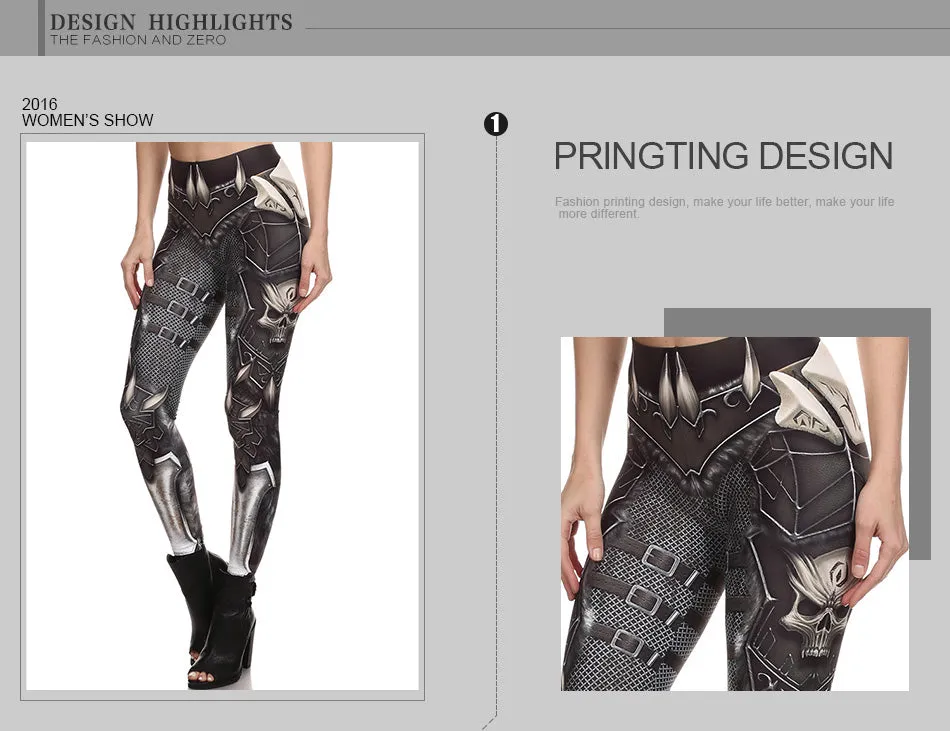 VenusFox Printed Skull Leggings Pants