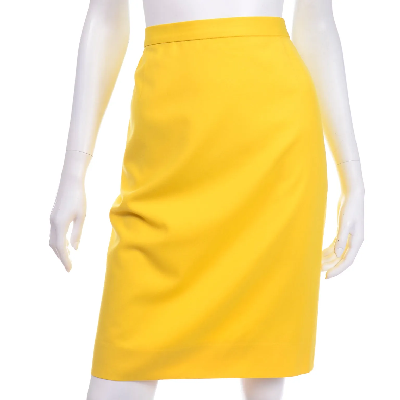 Vintage Escada Bright Yellow Skirt & Jacket Suit