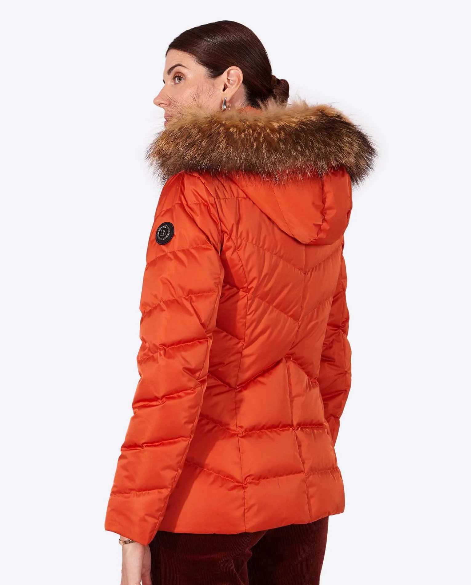 Women's down jacket LENA Naranja