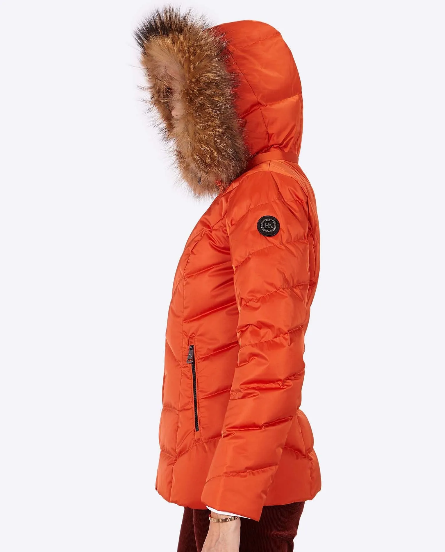 Women's down jacket LENA Naranja