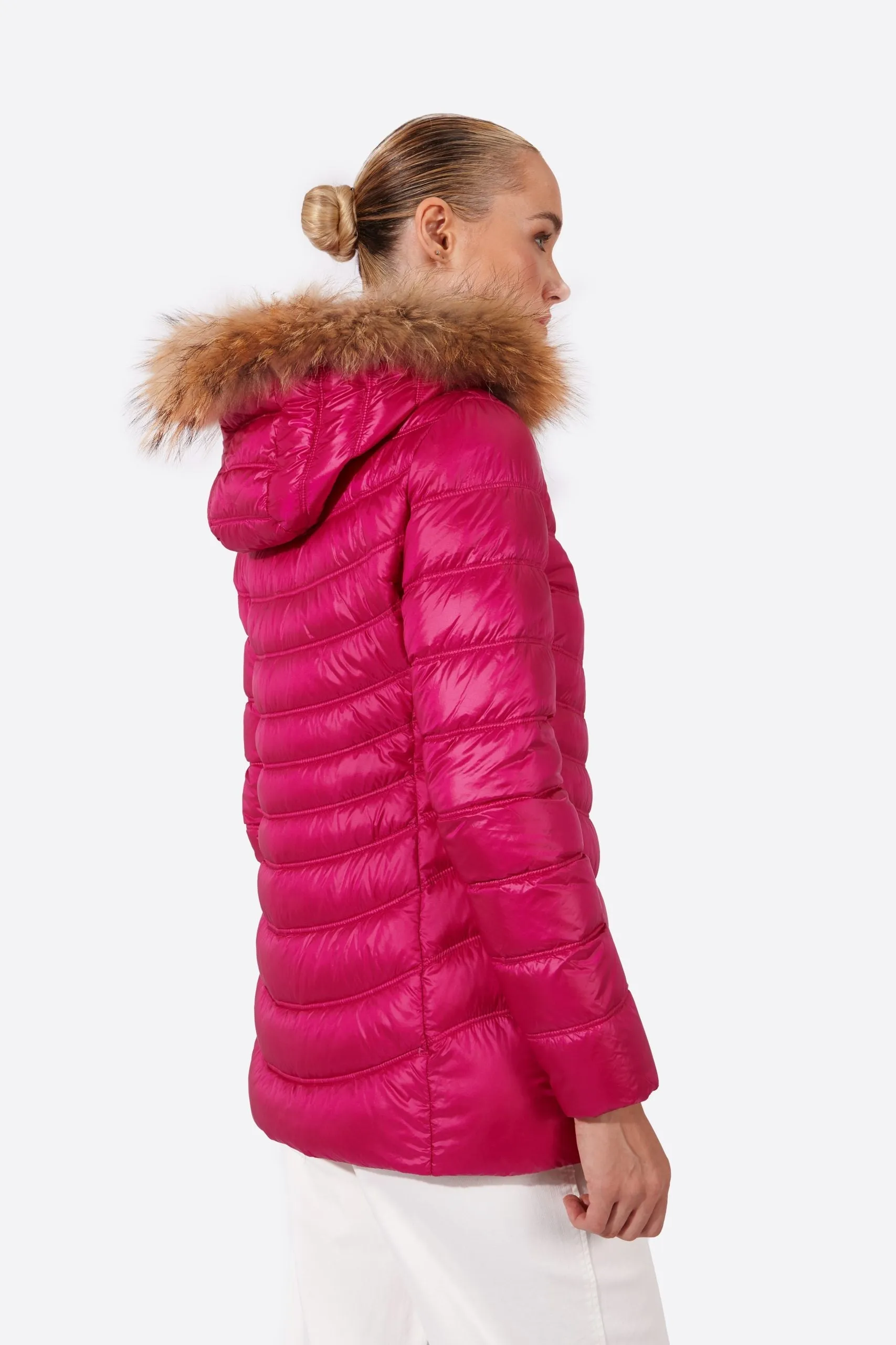 Women's down jacket LION Cardinal Pink