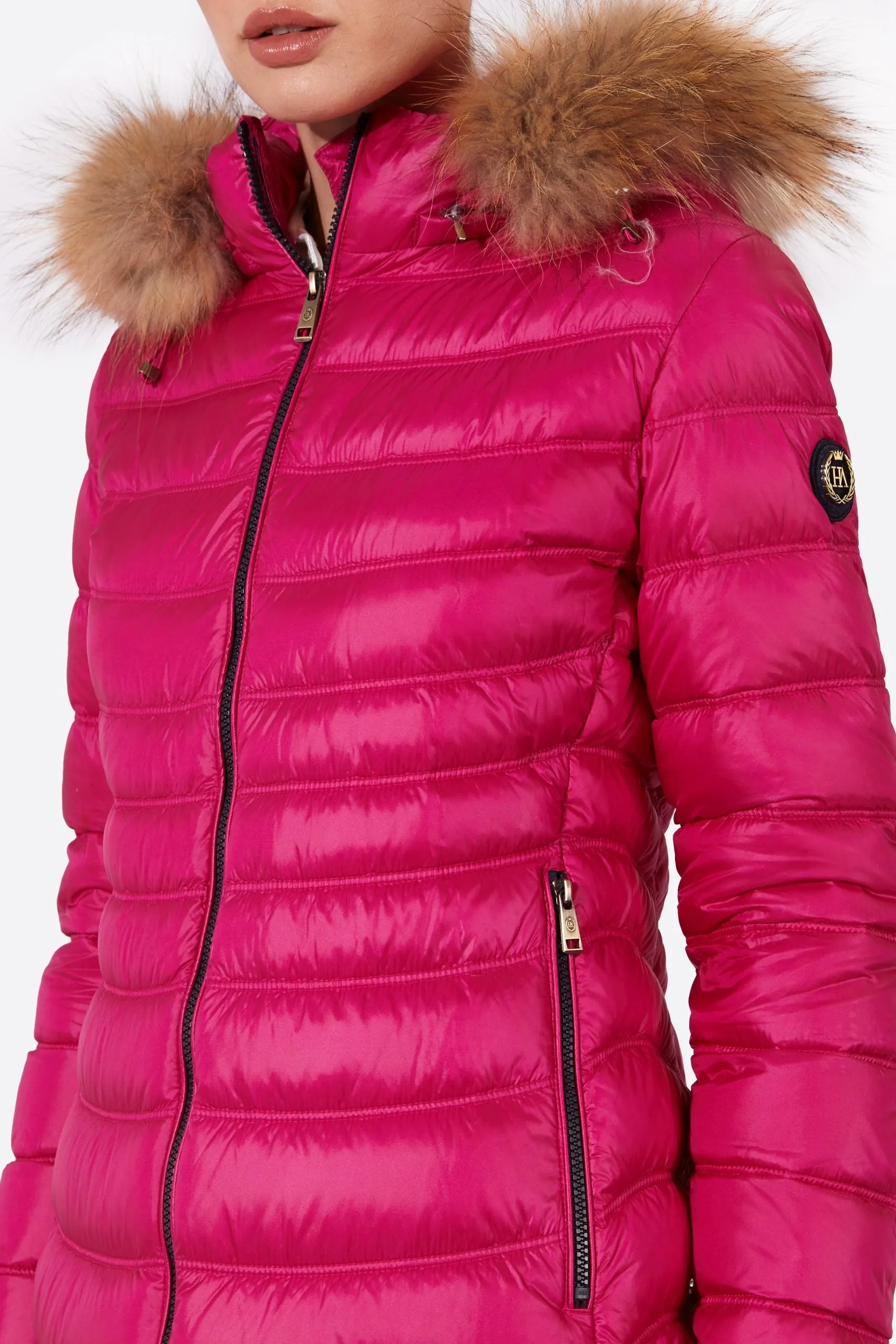 Women's down jacket LION Cardinal Pink