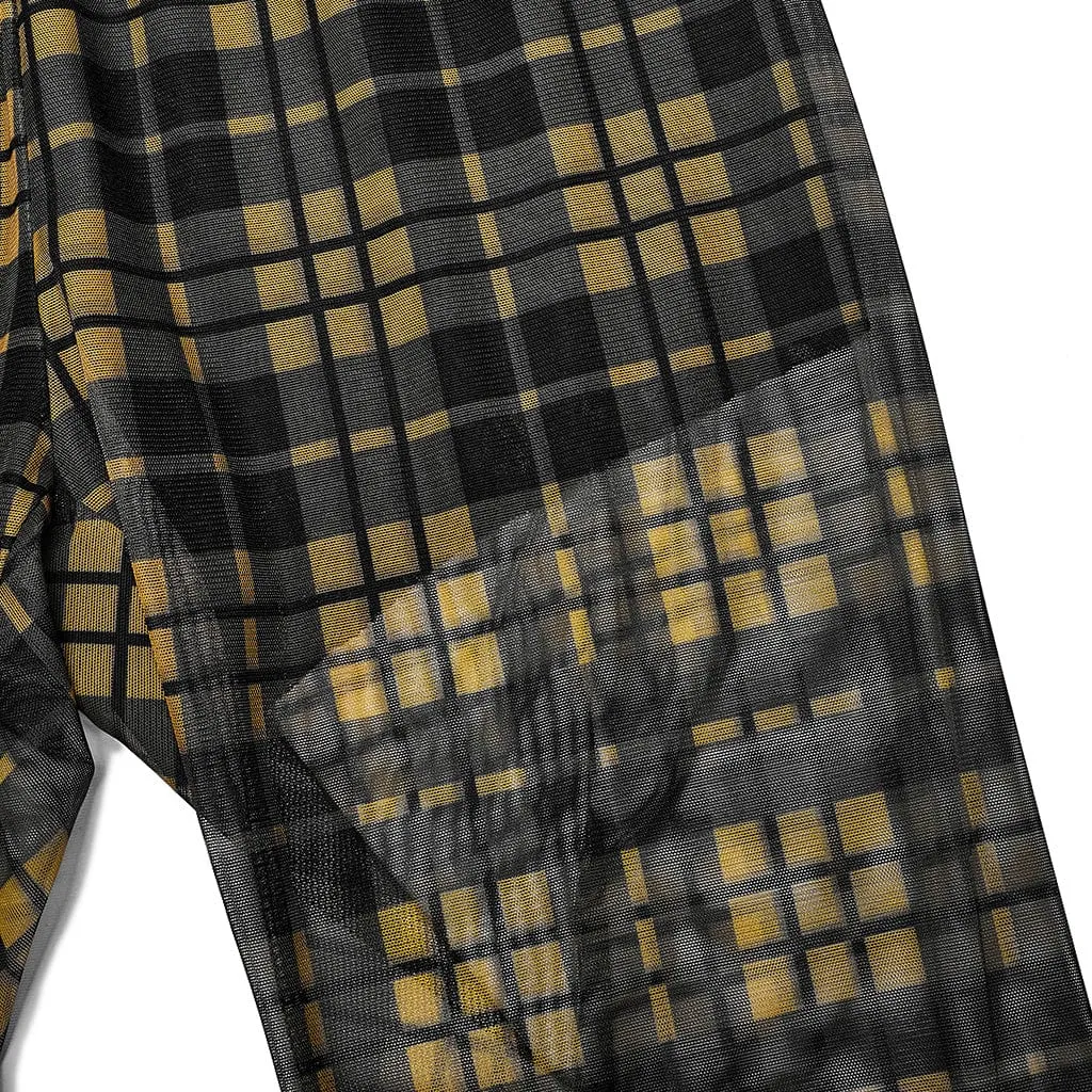 Women's Grunge Sheer Plaid Leggings